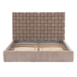 Eastern King Rousey - Modern Taupe Fabric Bed - View Image 1