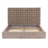 Eastern King Rousey - Modern Taupe Fabric Bed - View Image 1