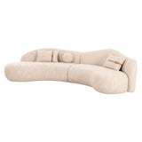 Spiro - Modern Beige Fabric Curved Sectional Sofa - View Image 1