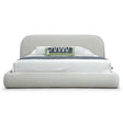 Eastern King Hortman - Modern Off-White Fabric Bed - View Image 1
