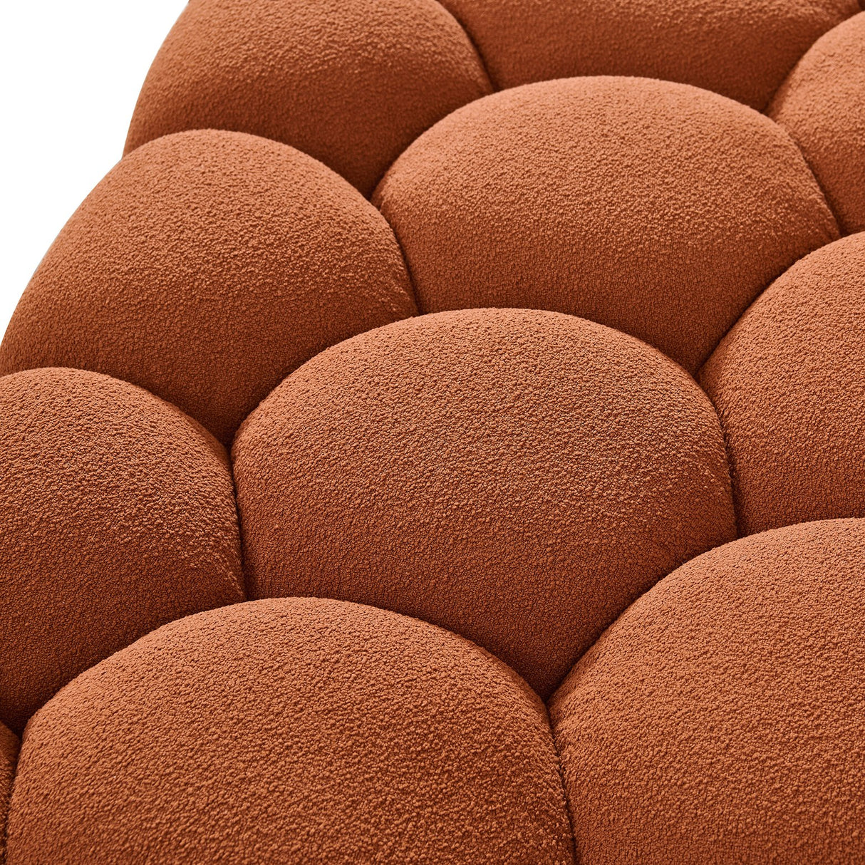 Yolonda - Modern Curved Orange Fabric Sofa Set - View Image 1