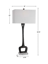 Darbie Iron Table Lamp - Black / White by Uttermost - View 8