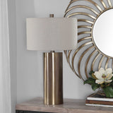 Taria Table Lamp Brushed Brass - Light Brown / Beige by Uttermost - View 4