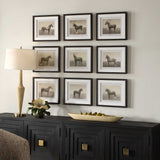 Equine Dynasty Framed Prints (Set of 9) - Gray by Uttermost - View 3