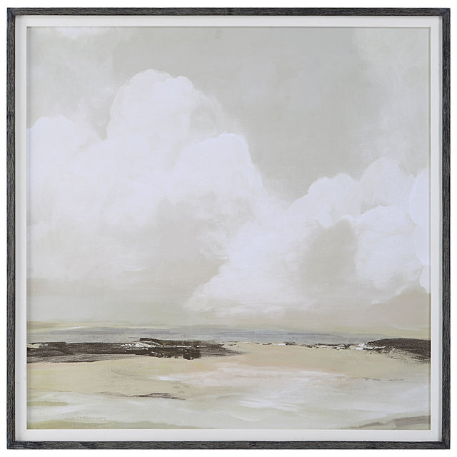 Soft Clouds Framed Print - Silver by Uttermost - View 1