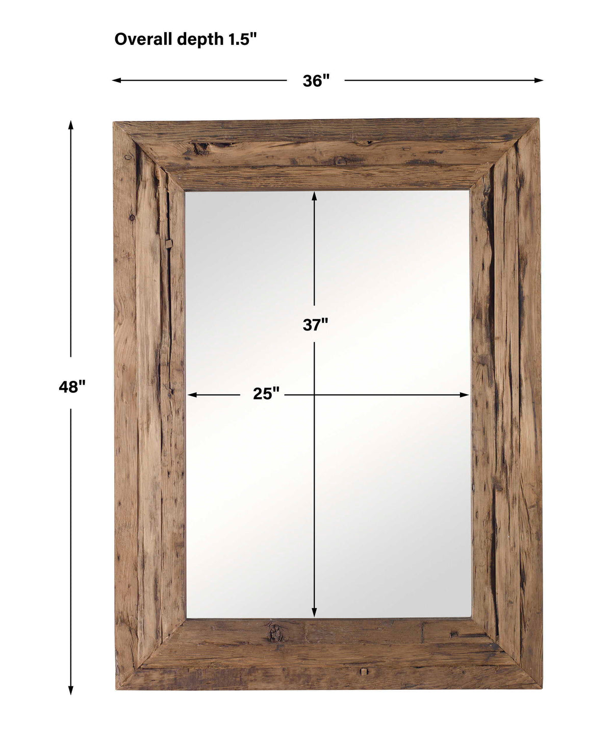 Rennick Wood Mirror - Dark Brown by Uttermost - View 6