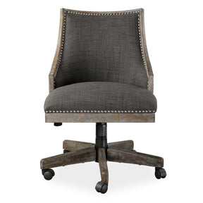 Aidrian Desk Chair Charcoal - Dark Gray by Uttermost - View 1
