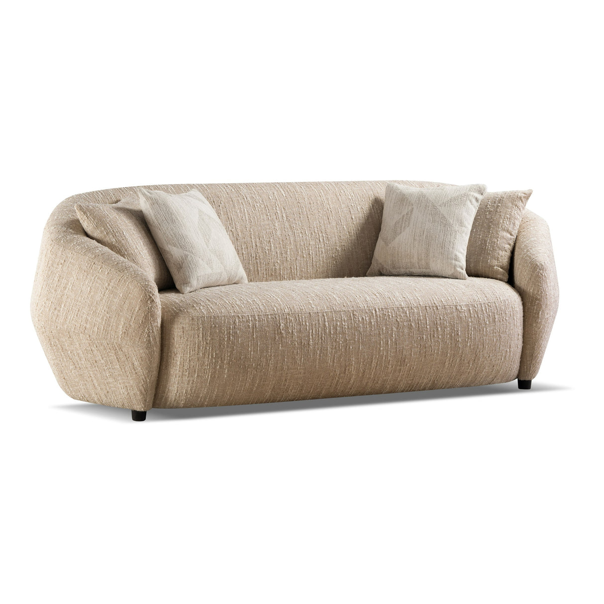 Belinda - Modern Beige Fabric 3-Seat Sofa - View Image 1