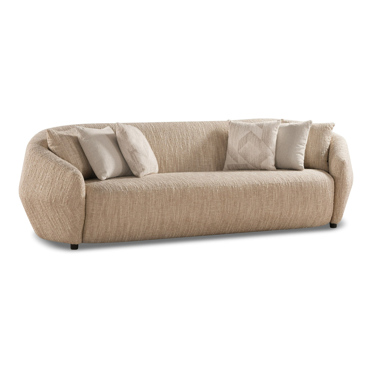 Belinda - Modern Beige Fabric 4-Seat Sofa - View Image 1