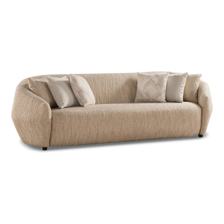 Belinda - Modern Beige Fabric 4-Seat Sofa - View Image 1