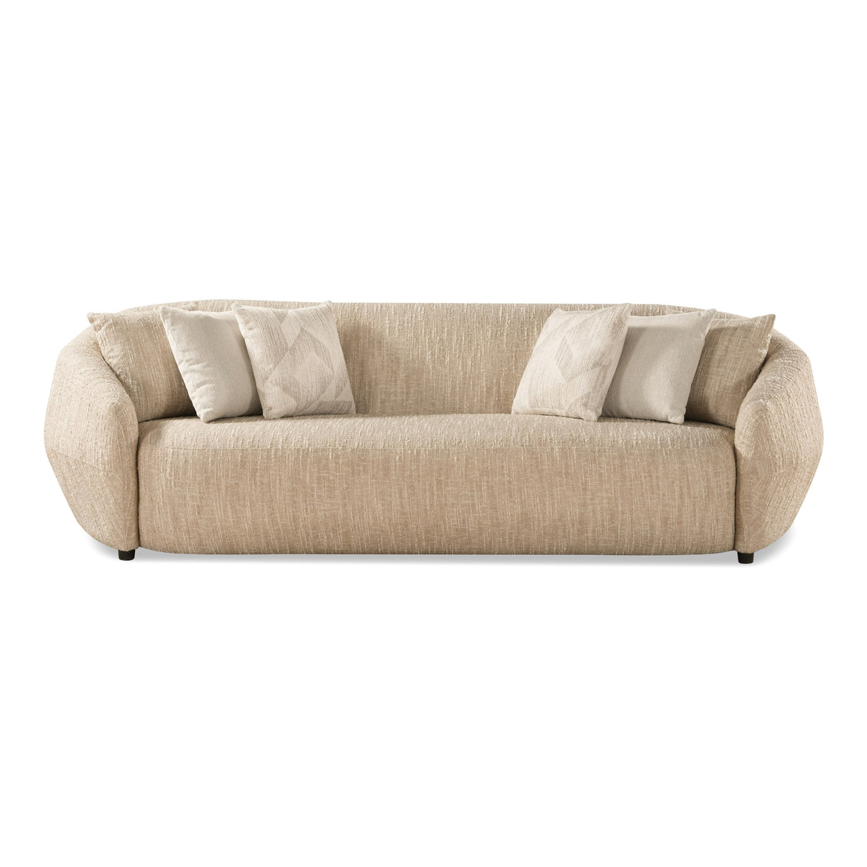 Belinda - Modern Beige Fabric 4-Seat Sofa - View Image 1