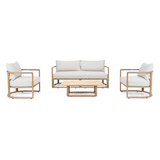 Malta - Outdoor Light Grey + Teak Sofa Set - View Image 1