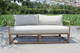 Malta - Outdoor Light Grey + Teak Sofa Set - View Image 1