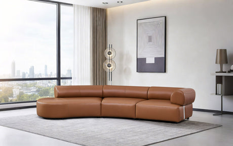 Stuart Contemporary Brown Leather Left-Facing Chaise Sectional Sofa – VIG Furniture - sold by Home Elegance USA