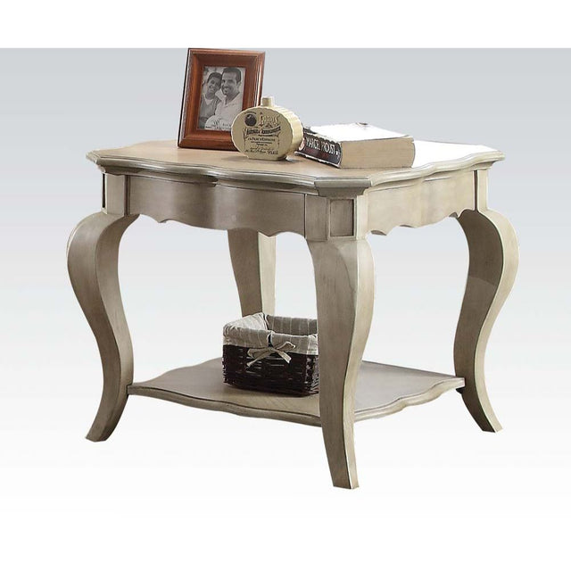 Acme - Chelmsford End Table 86052 Antique Taupe Finish