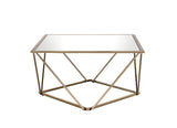 Acme - Fogya Coffee Table 86055 Mirrored & Champagne Gold  Finish