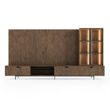 Raskin - Contemporary Walnut Entertainment Center w/ LED Lighting - View Image 1
