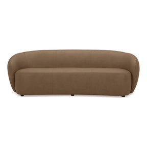 Omaha - Modern Tan Leather Sofa - View Image 1