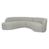 Lucena - Outdoor Oyster Olefin Fabric Curved Sectional Sofa - View Image 1