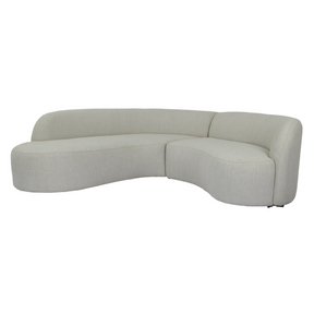 Lucena - Outdoor Oyster Olefin Fabric Curved Sectional Sofa - View Image 1