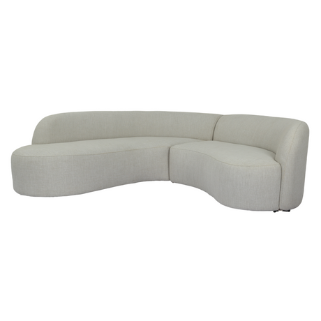 Lucena - Outdoor Oyster Olefin Fabric Curved Sectional Sofa - View Image 1