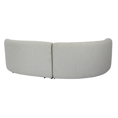 Lucena - Outdoor Oyster Olefin Fabric Curved Sectional Sofa - View Image 1