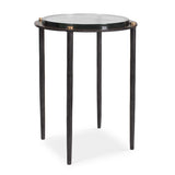 Kennington Round Glass Accent Table - Black by Uttermost - View 1