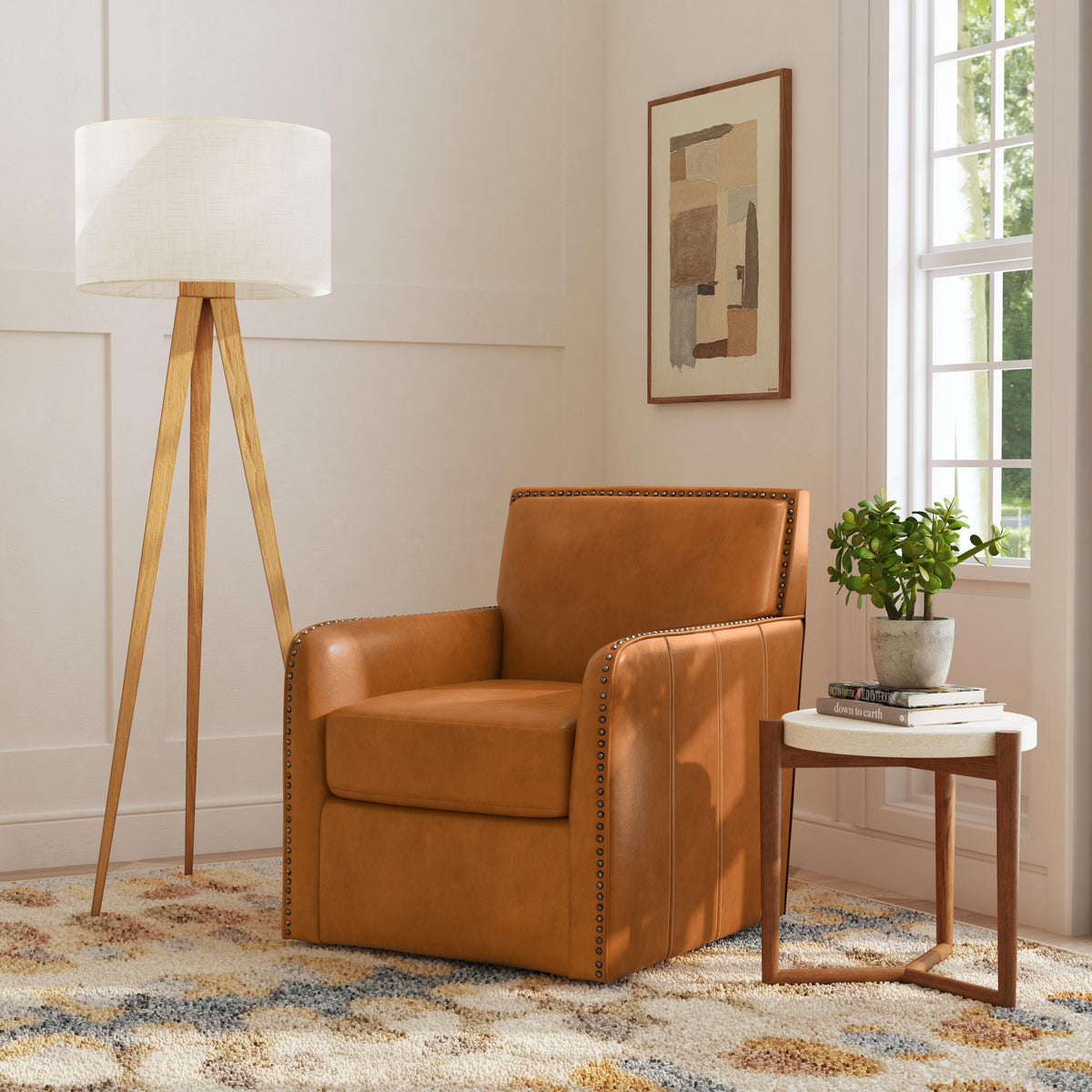 Beckett Leather Swivel Chair | Flexsteel