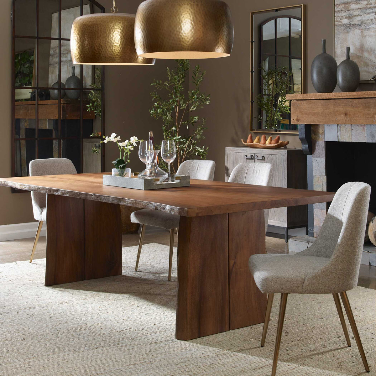 Glenmore Wood Dining Table Woodtone - Dark Brown by Uttermost - View 2