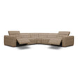 Carney - Modern Beige Leather Sectional Sofa + 3 Recliners - View Image 1