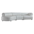 Stuart - Contemporary White Leather Left Facing Chaise Sectional Sofa - View Image 1