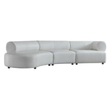 Stuart - Contemporary White Leather Left Facing Chaise Sectional Sofa - View Image 1