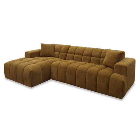 Shapiro - Modern Brown Fabric Sectional Sofa w/ Left Facing Chaise - View Image 1