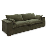 Durbin - Modern Green Fabric Sofa - View Image 1