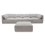 Gene - Modern Light Grey Fabric Modular Sectional Sofa-5-Piece Sectional - View Image 1