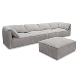 Gene - Modern Light Grey Fabric Modular Sectional Sofa-5-Piece Sectional - View Image 1