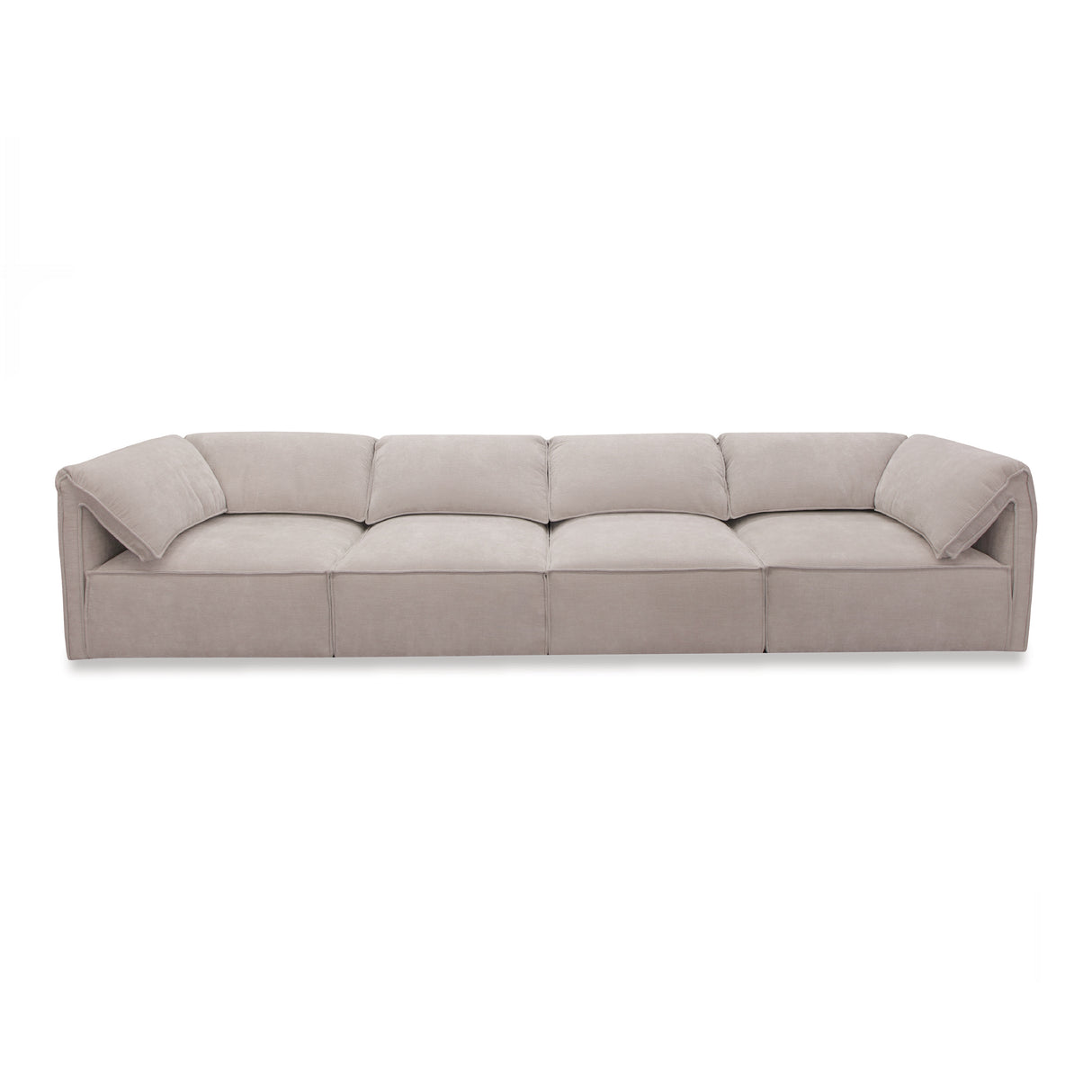 Gene - Modern Light Grey Fabric Modular Sectional Sofa-4-Piece Sectional - View Image 1