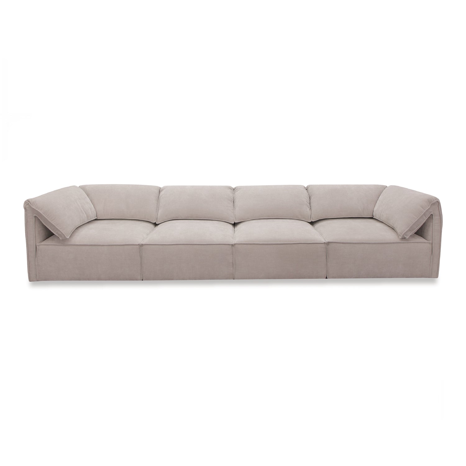Gene - Modern Light Grey Fabric Modular Sectional Sofa-4-Piece Sectional - View Image 1