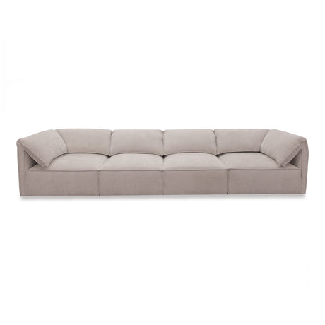Gene - Modern Light Grey Fabric Modular Sectional Sofa-4-Piece Sectional - View Image 1