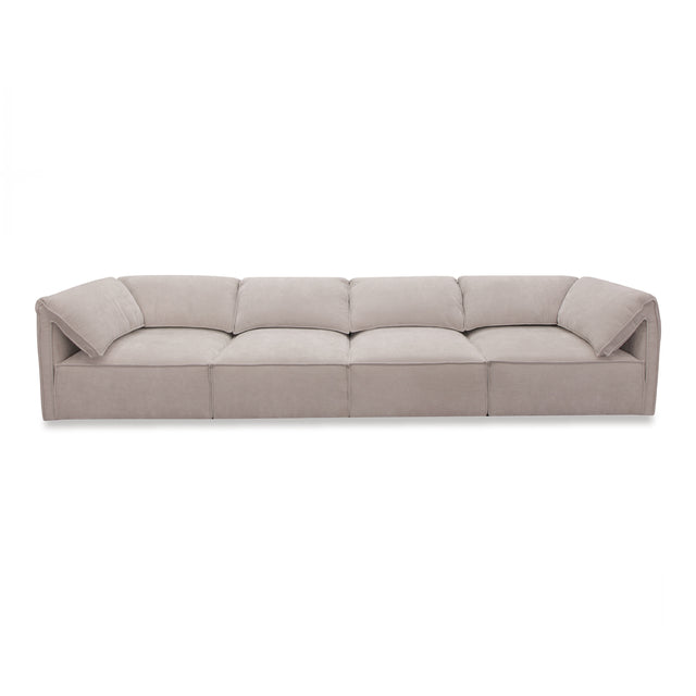 Gene - Modern Light Grey Fabric Modular Sectional Sofa-4-Piece Sectional - View Image 1