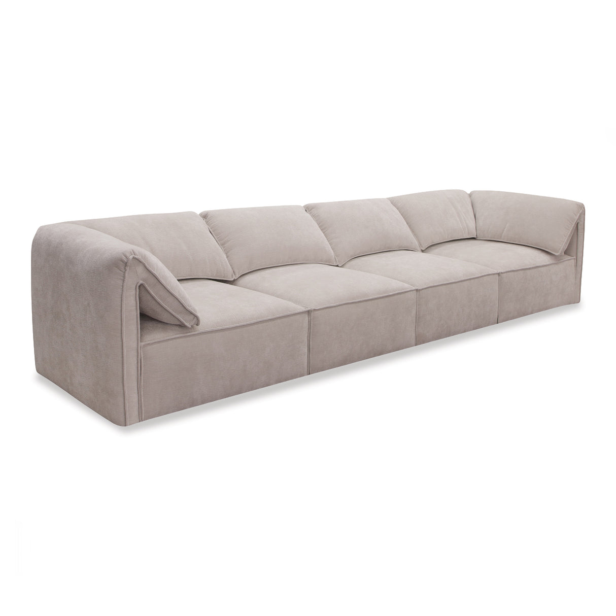Gene - Modern Light Grey Fabric Modular Sectional Sofa-4-Piece Sectional - View Image 1
