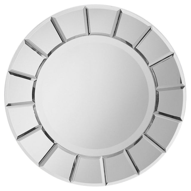 Wall Mirror - Fez Round Sun-shaped Mirror Silver