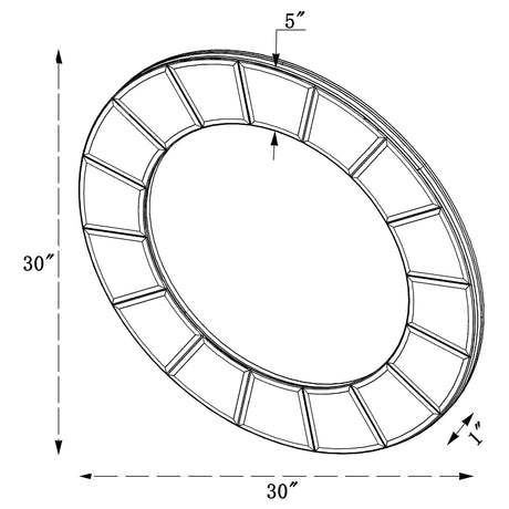 Wall Mirror - Fez Round Sun-shaped Mirror Silver