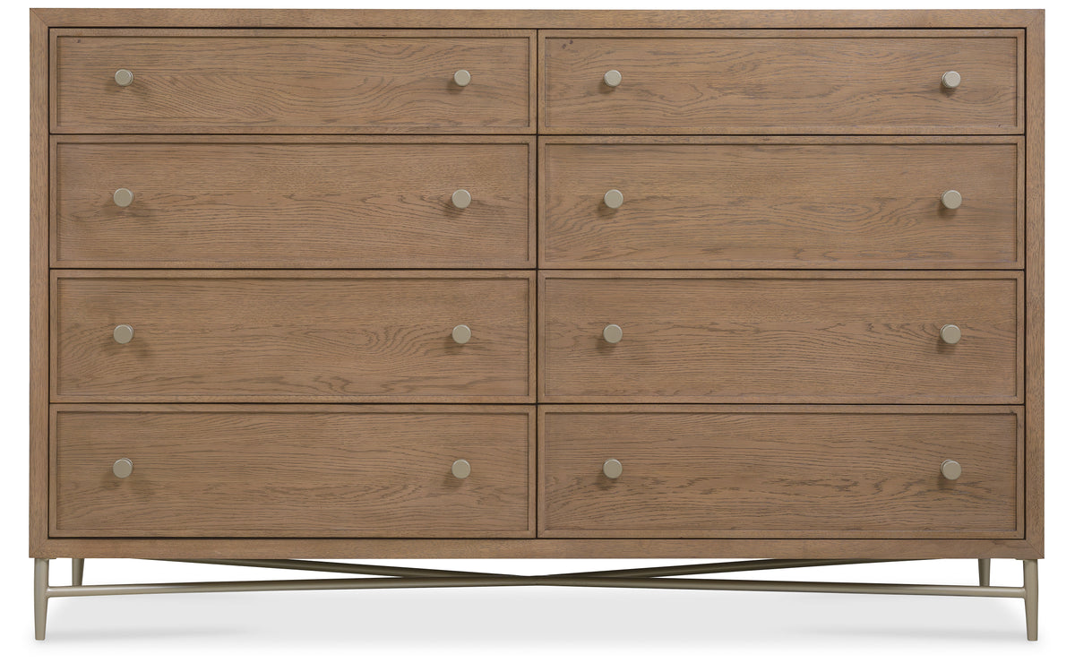 Sonnet Eight-Drawer Dresser - Dark Gray / Light Brown by Hooker Furniture - View 6