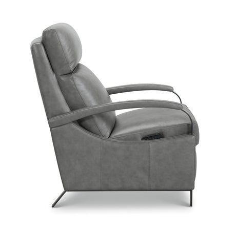 Andes Power Recliner With Power Headrest - Dark Gray by Hooker Furniture - View 5