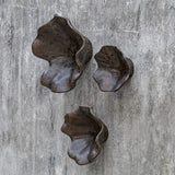 Two Wood Wall Decor (Set of 3) Mocha - Dark Brown by Uttermost - View 3