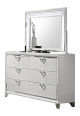 Prism Modern Style King 5PC Bedroom Set with LED Accents & V-Shaped handles - Home Elegance USA