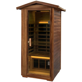Red Cedar 1-Person Infrared Sauna – Indoor & Outdoor Wooden Home Sauna - sold by Home Elegance USA