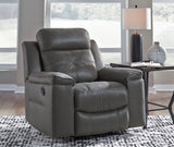 Ashley Dark Gray Jesolo Rocker Recliner - Faux Leather | Home Elegance USA