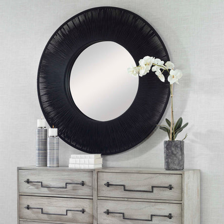 Sailor's Knot Round Mirror - Black by Uttermost - View 3
